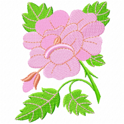 Flowers And Tree Embroidery Design 12